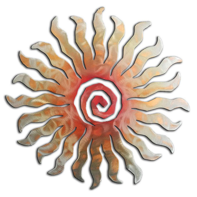Cut Out Sprite Sun Face Sunset Swirl Metal Wall Art Southwest Wall Decor Chris Crooks Designs