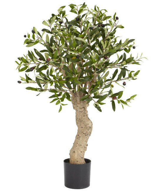 Nearly Natural 2.5' Olive Silk Tree Artificial Trees Silk Trees