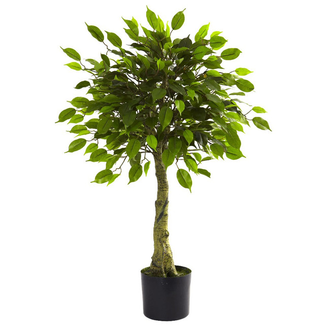 3' Silk Ficus Tree UV Resistant Indoor Outdoor Artificial Trees