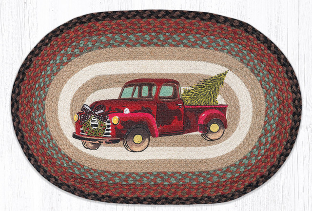 Joyful Harvest Jute Oval Rug | Fall Thanksgiving Country Decor