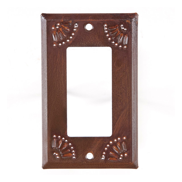 Plain Single Rocker (GFCI) Tin Switch Plate Cover in Rustic Tin - Wall ...
