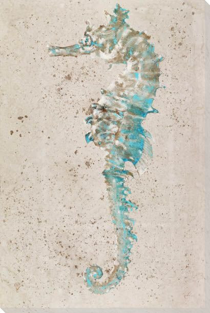 Sea Horse I Wrapped Canvas Giclee Print Wall Art