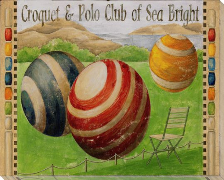 Croquet & Polo Club of Sea Bright Wrapped Canvas Giclee Print