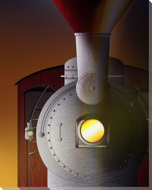 Twilight Star Train Wrapped Canvas Giclee Print Wall Art