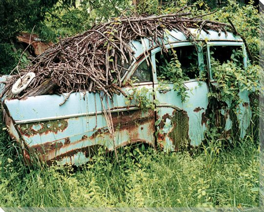 Manmade Machine Returning to Earth Wrapped Canvas Giclee Print