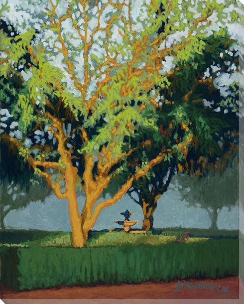 Orange Tree Wrapped Canvas Giclee Print Wall Art