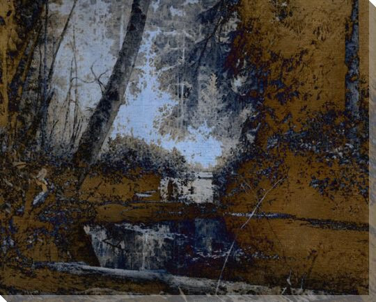 Antiqued Trees 3 Wrapped Canvas Giclee Print Wall Art