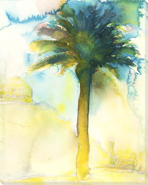 Tall Palm Tree Wrapped Canvas Giclee Art Print Wall Art