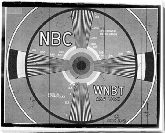 NBC TV Test Pattern Wrapped Canvas Giclee Print Wall Art