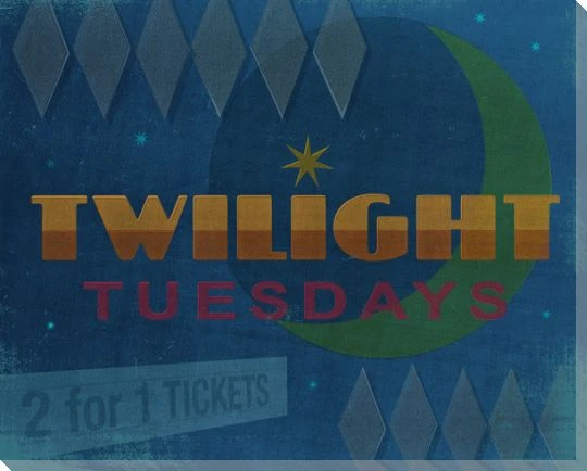 Pre-Show Twilight Tuesdays Wrapped Canvas Giclee Print Wall Art