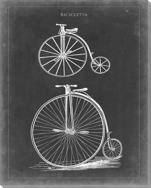 Vintage Bicycle I Wrapped Canvas Giclee Print Wall Art
