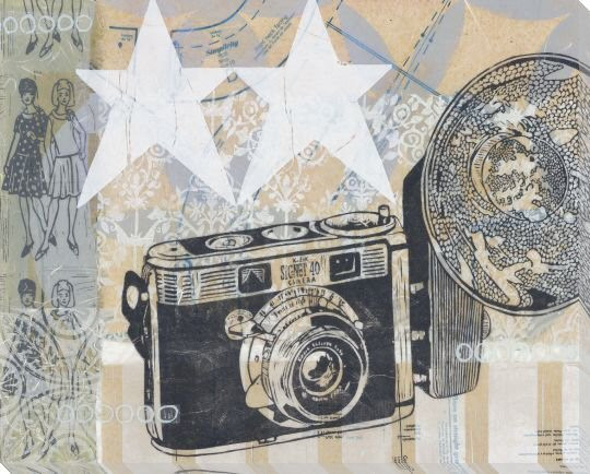 Vintage Flash Camera Wrapped Canvas Giclee Print Wall Art