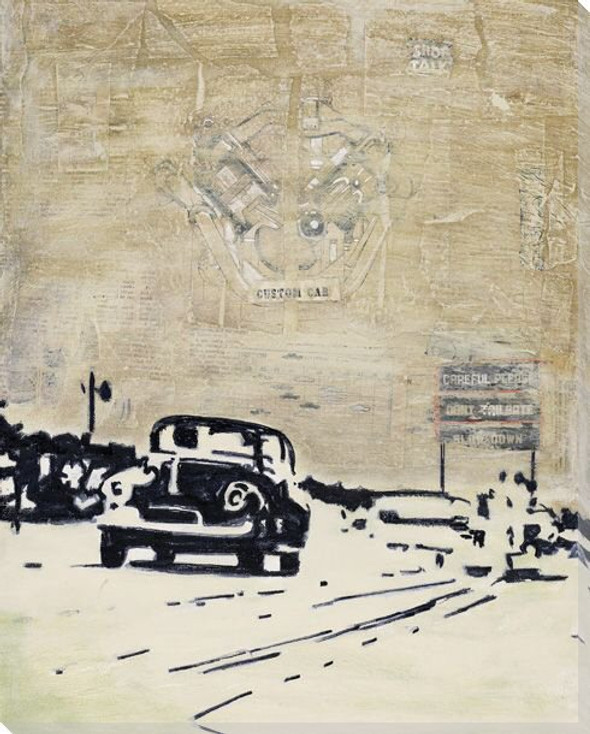 Drive the Quarter Mile Wrapped Canvas Giclee Print Wall Art