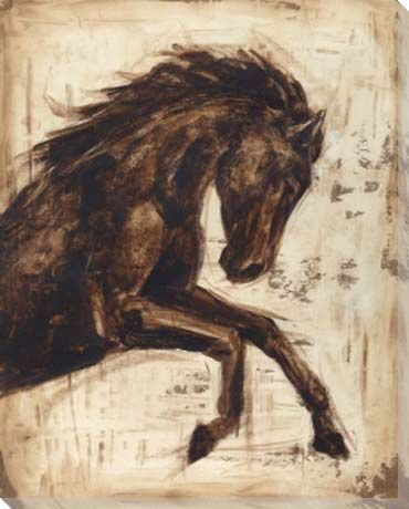 Weathered Equestrian Horse II Wrapped Canvas Giclee Print Wall Art