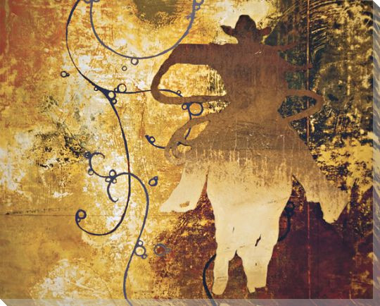 Celebration Cowboy Wrapped Canvas Giclee Print Wall Art