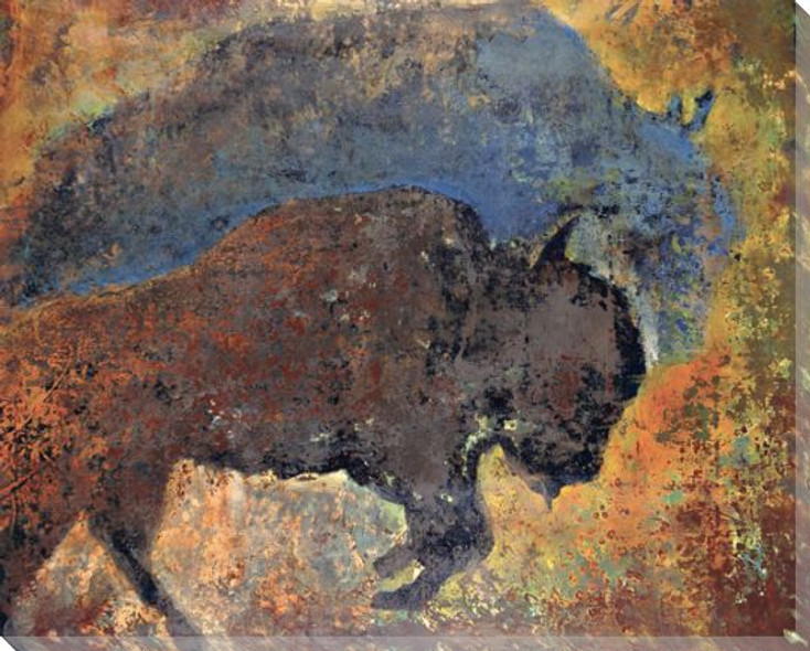 Big Buffalo Wrapped Canvas Giclee Print Wall Art