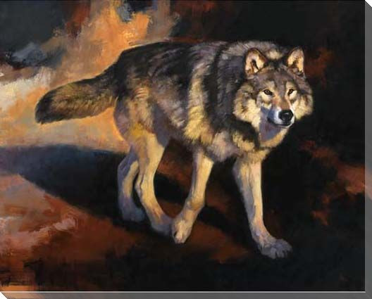 The Wolf Road Wrapped Canvas Giclee Print Wall Art