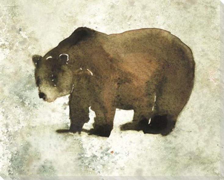 Grizzly Bear Wrapped Canvas Giclee Art Print Wall Art