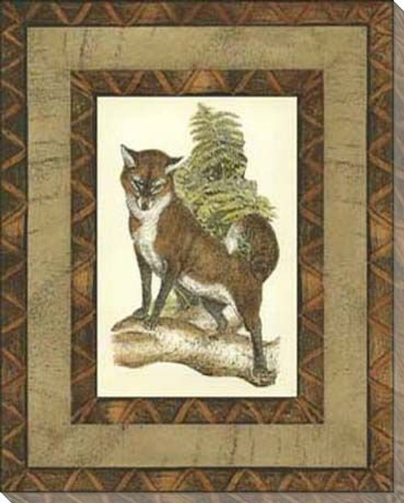 Printed Rustic Fox Wrapped Canvas Giclee Print Wall Art