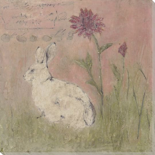 Farmhouse Bunny #6 Wrapped Canvas Giclee Print Wall Art