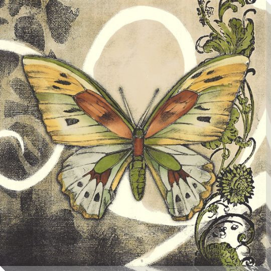 Butterfly Song I Wrapped Canvas Giclee Print Wall Art