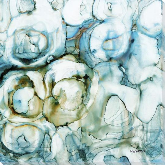 White Water Wrapped Canvas Giclee Art Print Wall Art