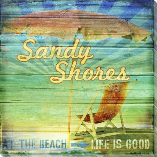 Coastal Fun III Wrapped Canvas Giclee Print Wall Art