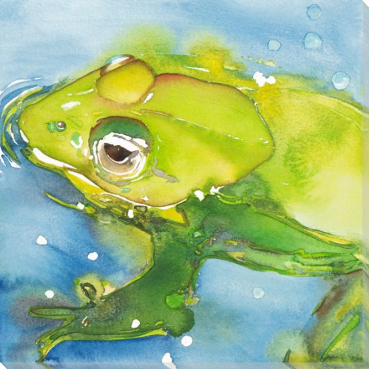 Lil' Prince Frog Wrapped Canvas Giclee Print Wall Art