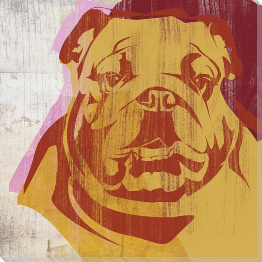 Pick the Bulldog Wrapped Canvas Giclee Print Wall Art