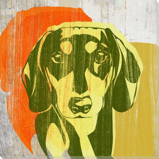 Pick the Dachshund Dog Wrapped Canvas Giclee Print Wall Art