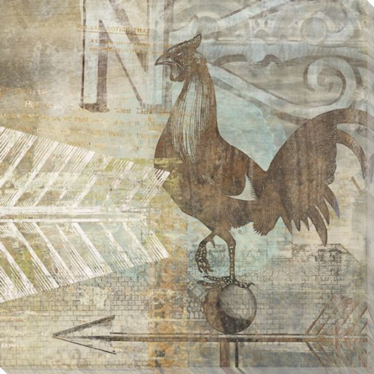 North Wind Rooster Bird Wrapped Canvas Giclee Print Wall Art