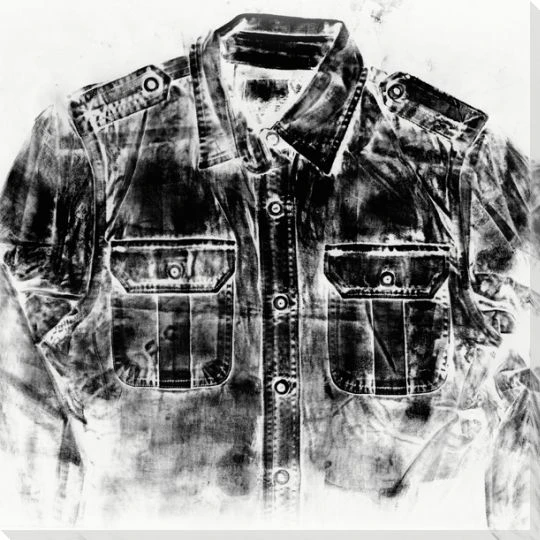 Ink Pressed Shirt Menswear 2 Wrapped Canvas Giclee Print Wall Art