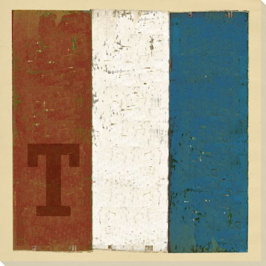 Intl. Maritime Signal Flag T Wrapped Canvas Giclee Print Wall Art