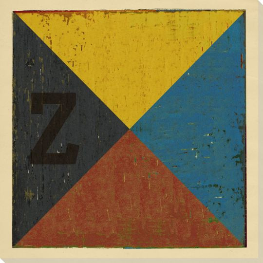 Intl. Maritime Signal Flag Z Wrapped Canvas Giclee Print Wall Art