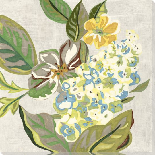 Modern Chintz Flowers IV Wrapped Canvas Giclee Print Wall Art