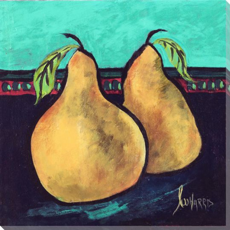 Painted Pear II Wrapped Canvas Giclee Print Wall Art