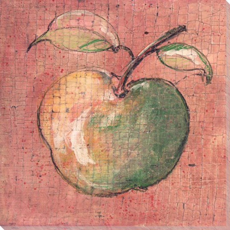 Apple with a Long Stem Wrapped Canvas Giclee Print Wall Art