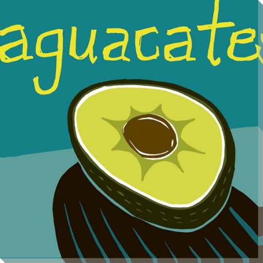 Aguacate Fresco Avocado Wrapped Canvas Giclee Print Wall Art