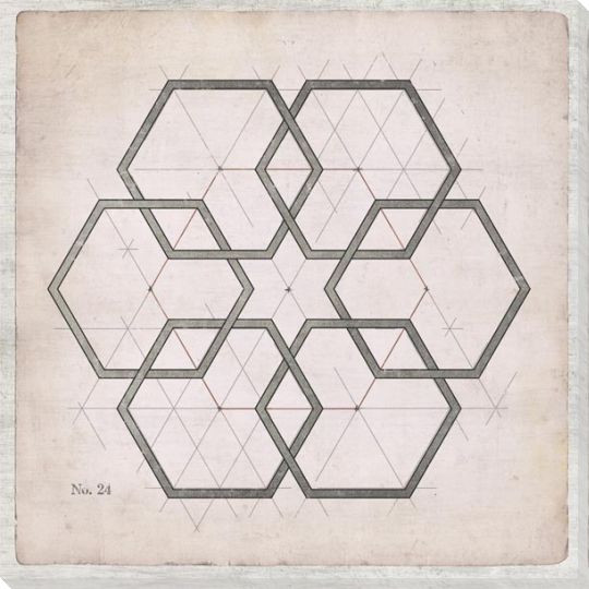 Geometric Pink No 24 Wrapped Canvas Giclee Art Print Wall Art
