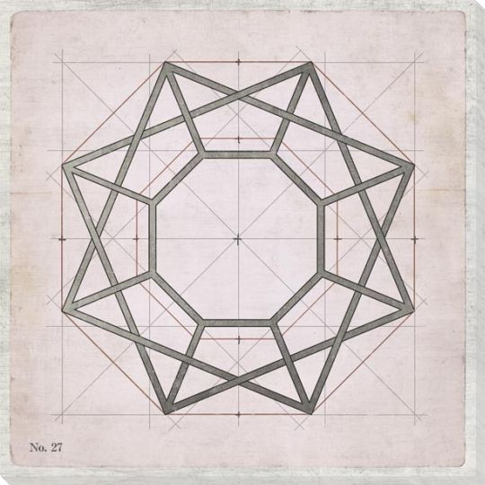 Geometric Pink No 27 Wrapped Canvas Giclee Art Print Wall Art