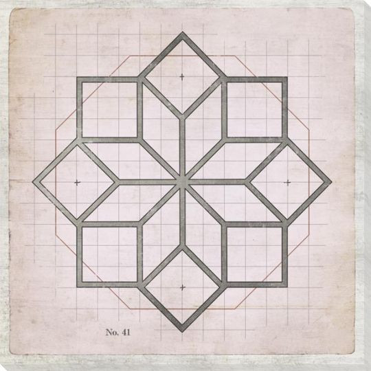 Geometric Pink No 41 Wrapped Canvas Giclee Art Print Wall Art