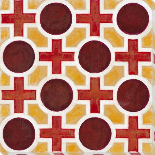 Vibrant Tiles II Wrapped Canvas Giclee Print Wall Art