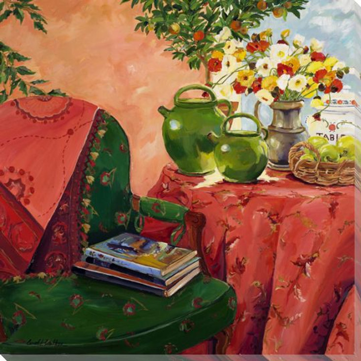 Chair with Shawl Wrapped Canvas Giclee Print Wall Art