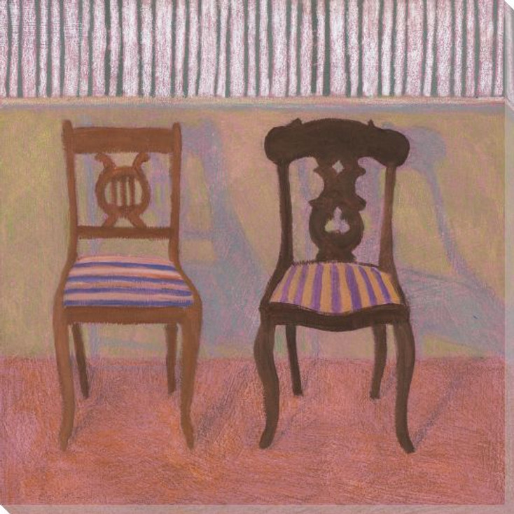 Aunt Rachel and Aunt Abby Two Chairs Wrapped Canvas Giclee Print