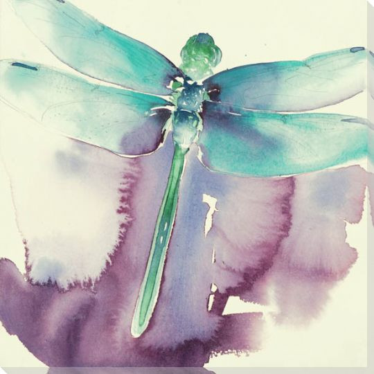 Dragonfly Wrapped Canvas Giclee Print Wall Art