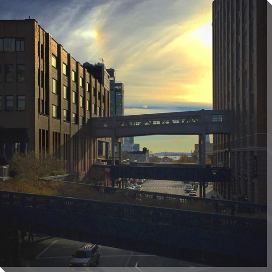 High Line Sky Wrapped Canvas Giclee Print Wall Art
