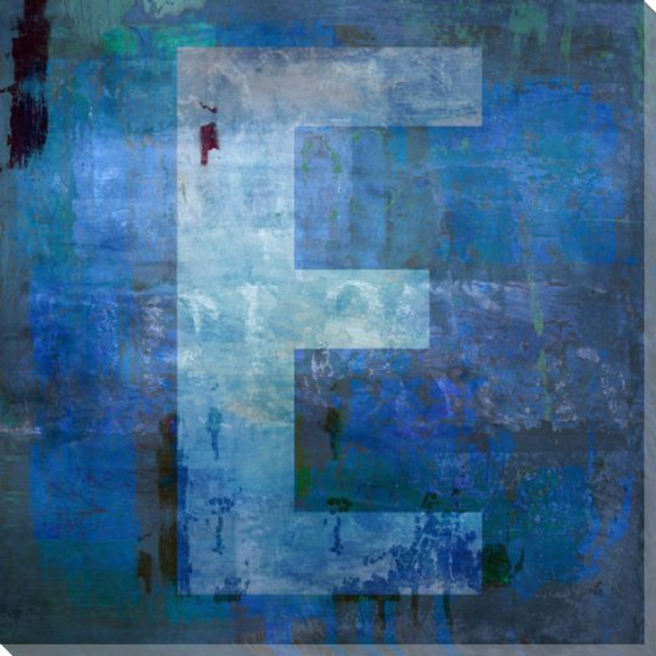 Letter Key E Wrapped Canvas Giclee Print Wall Art