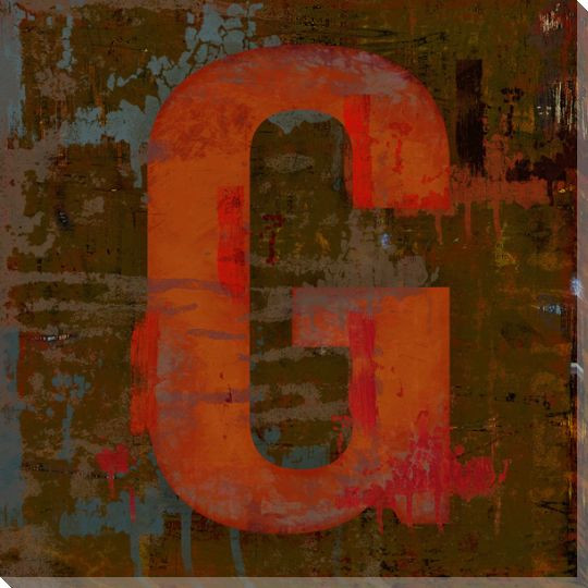 Letter Key G Wrapped Canvas Giclee Print Wall Art