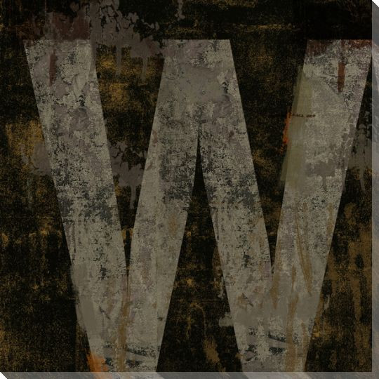 Letter Key W Wrapped Canvas Giclee Print Wall Art