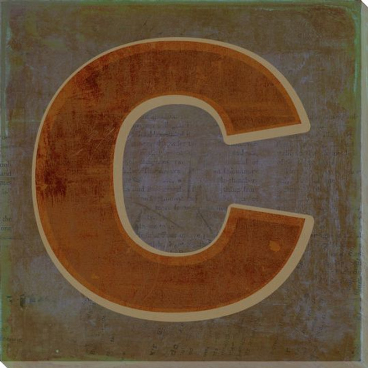 QWERTY Letter C Wrapped Canvas Giclee Print Wall Art